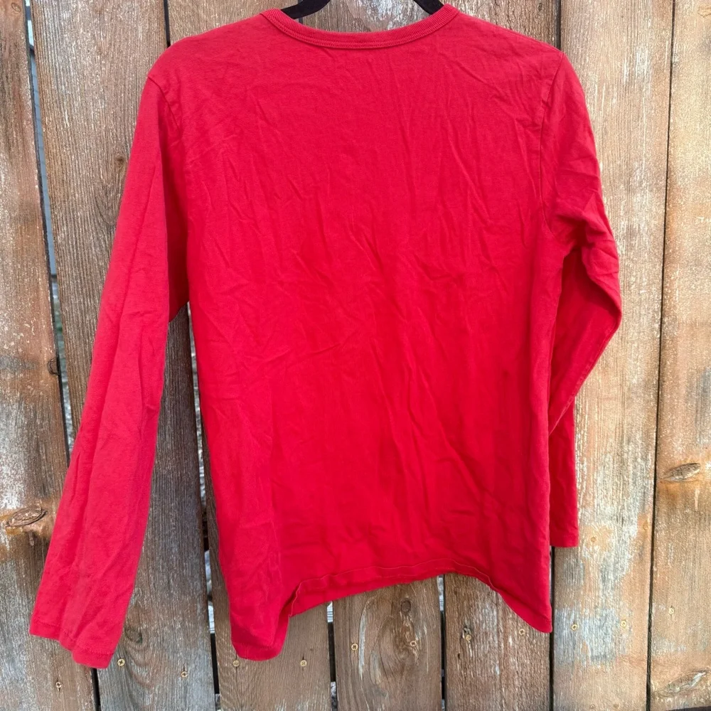 GAP Kids Red Logo Long Sleeve Tee Shirt Size 14-16 - Picture 7 of 7